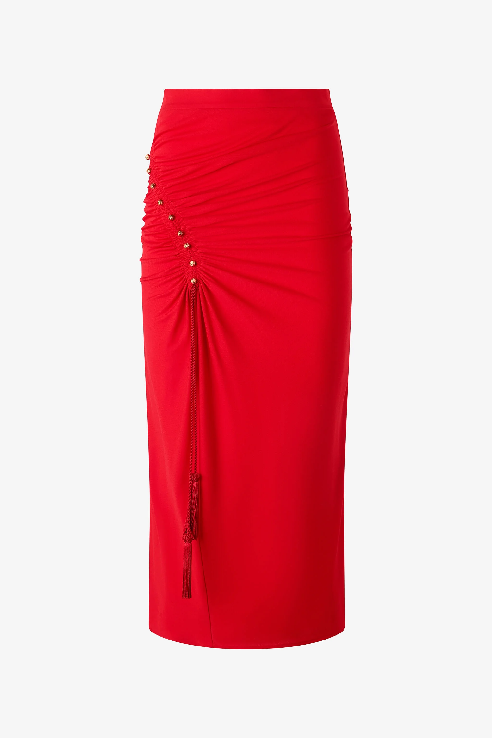 Midi Skirt With Ruched Detail - 1