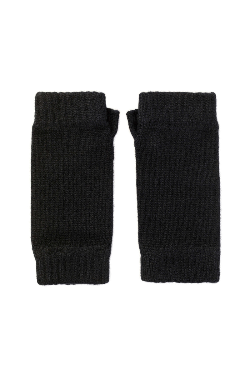 Black Cashmere Wrist Warmers 1