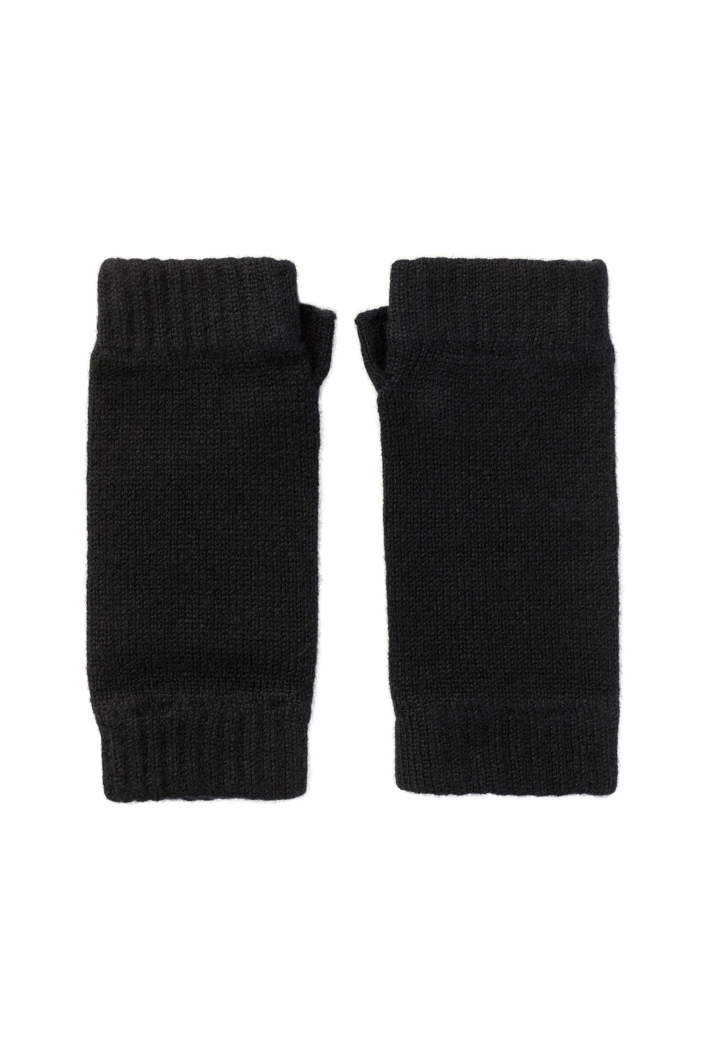 Black Cashmere Wrist Warmers - 1