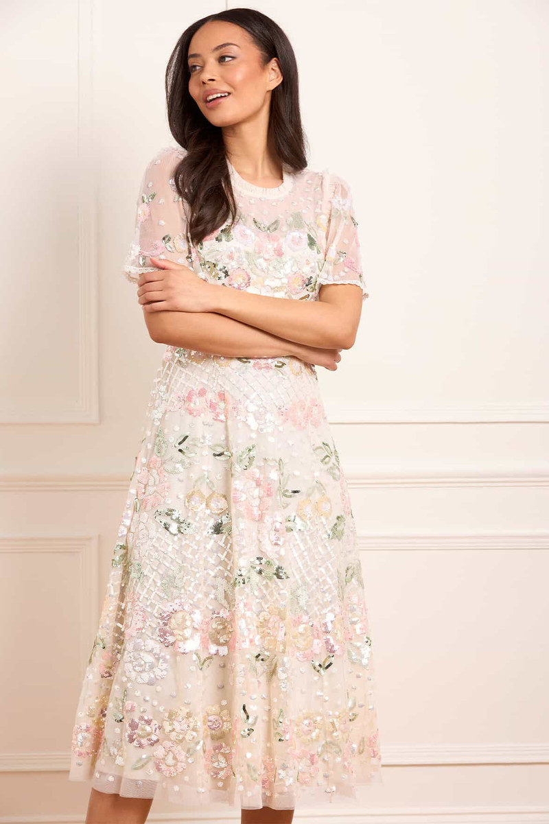 Needle & Thread Rosalie Short Sleeve Ballerina Dress outlook