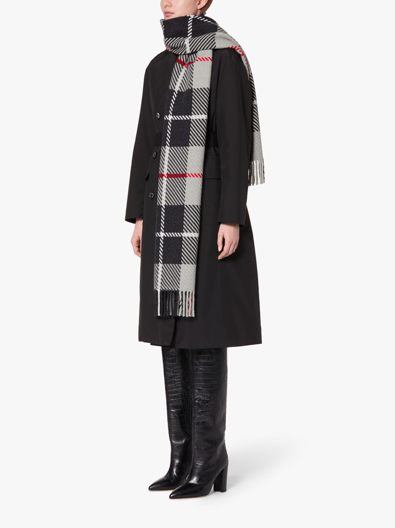 BARCLAY GREY CHECK MERINO WOOL & CASHMERE SCARF | ACC-022 5