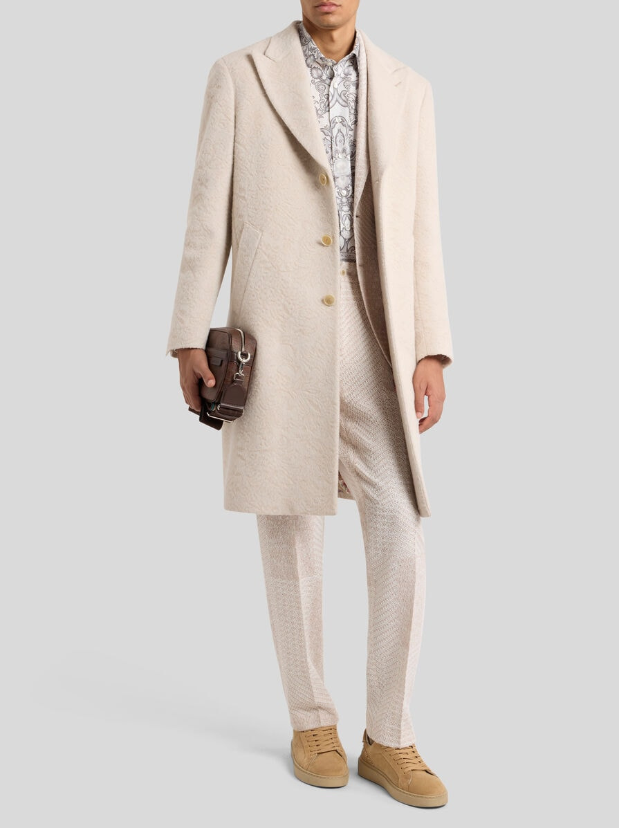 WOOL-BLEND JACQUARD COAT - 3