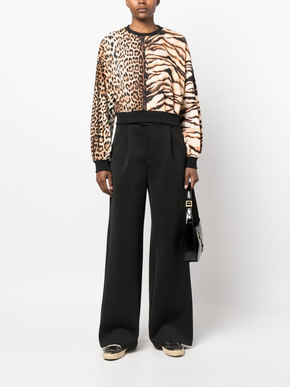animal-print long-sleeve blouse - 2
