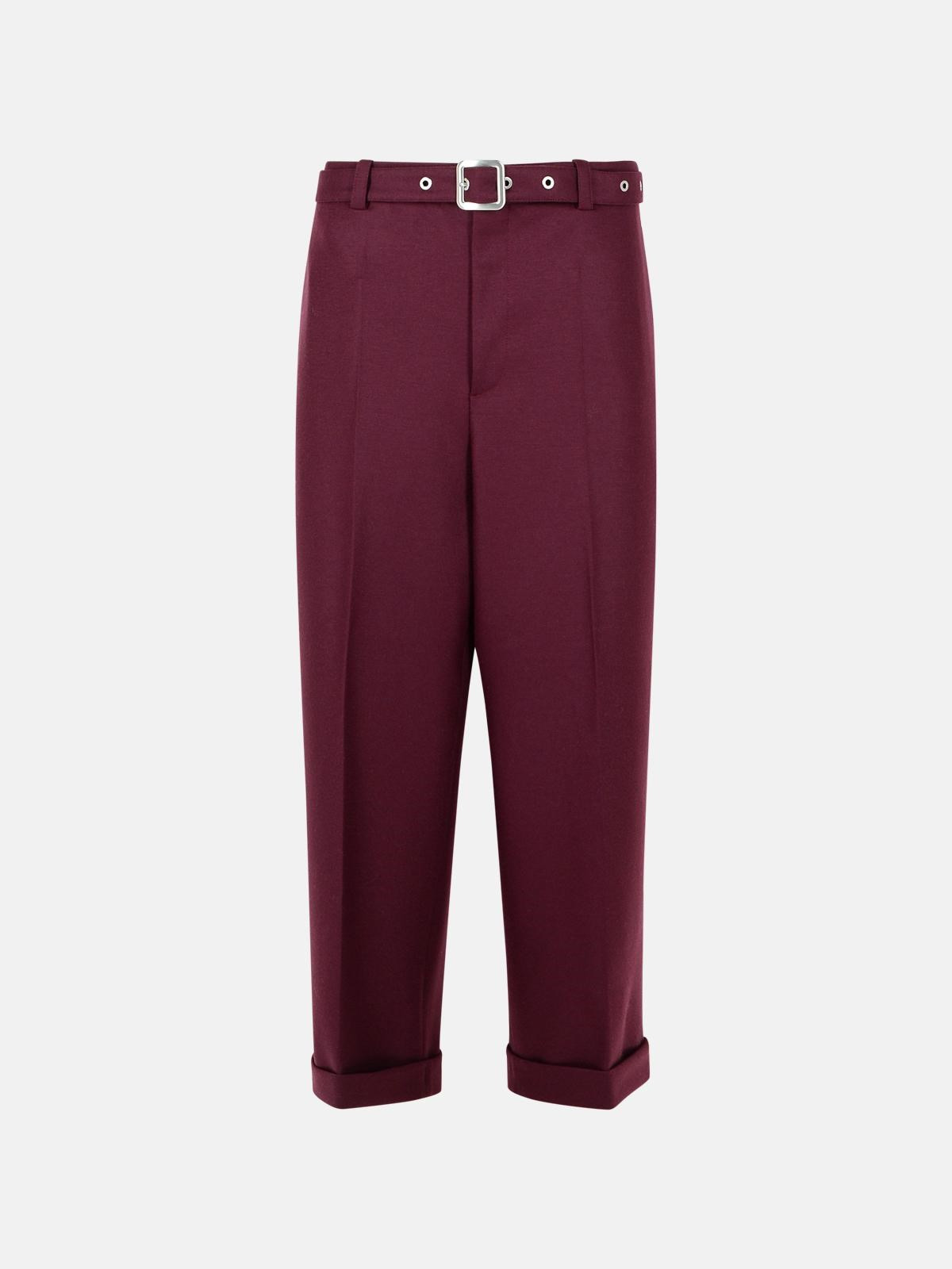 WINE WOOL PANTS - 1