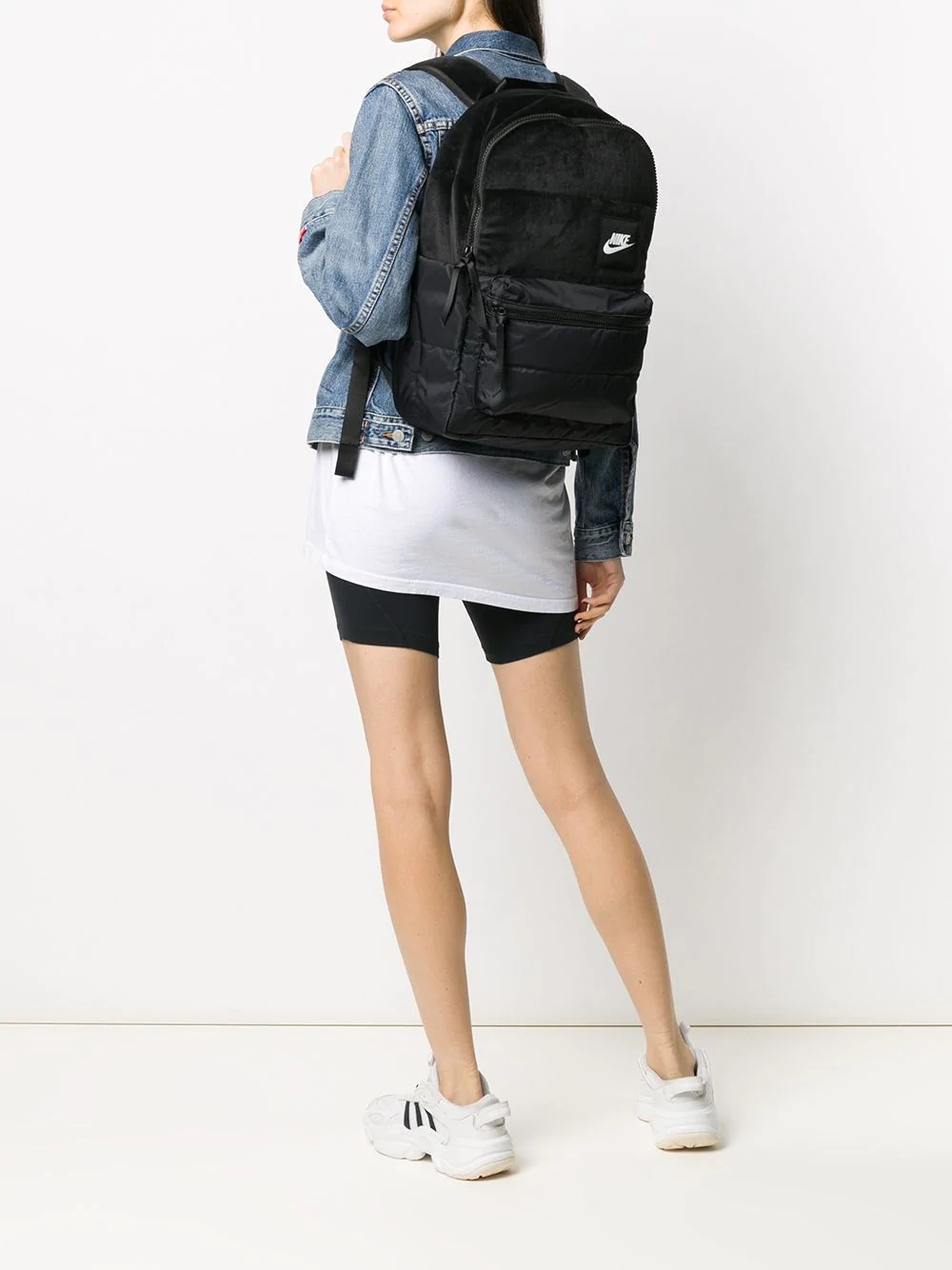 velour panel backpack - 2