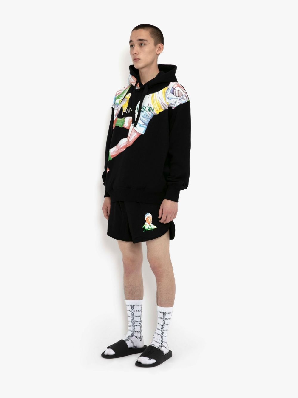 CLASSIC RUGBY PRINT HOODIE - 3