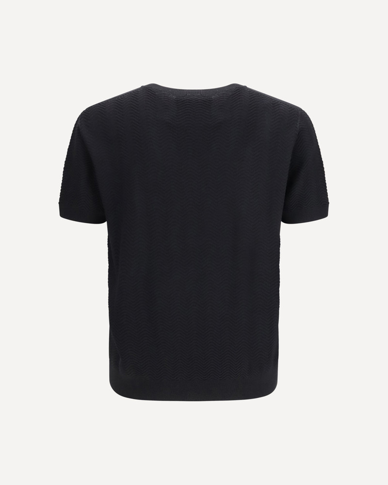 GIORGIO ARMANI Short-sleeved cotton and silk Sweater outlook