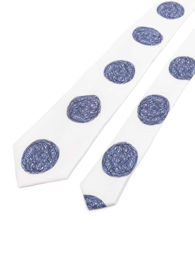 Moschino scribble-circle tie outlook