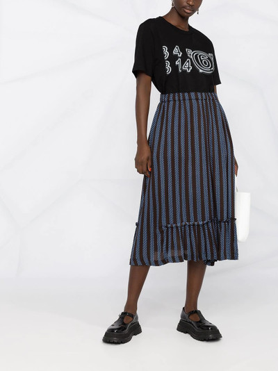 Comme des Garçons Comme des Garçons polka-dot pleated skirt outlook