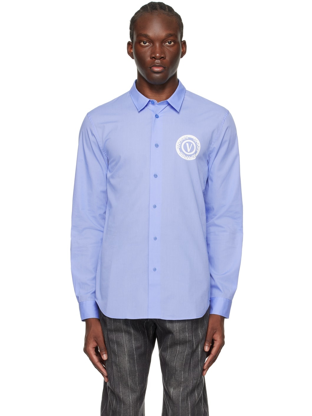 Blue V-Emblem Shirt - 1