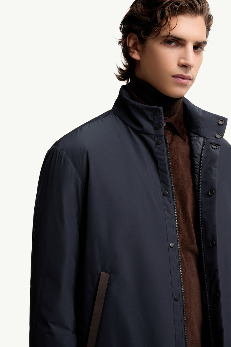 Lanques Leather-Trimmed Short Down Jacket 7