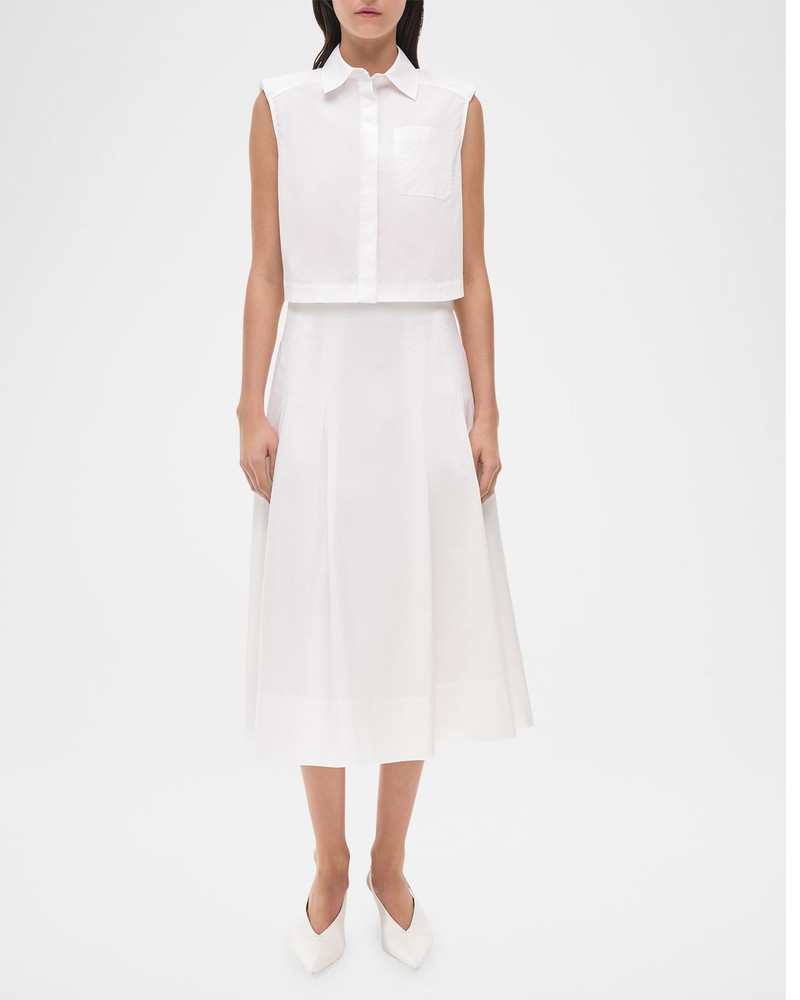 SIMKHAI Winslow Cropped Cotton Shirt outlook
