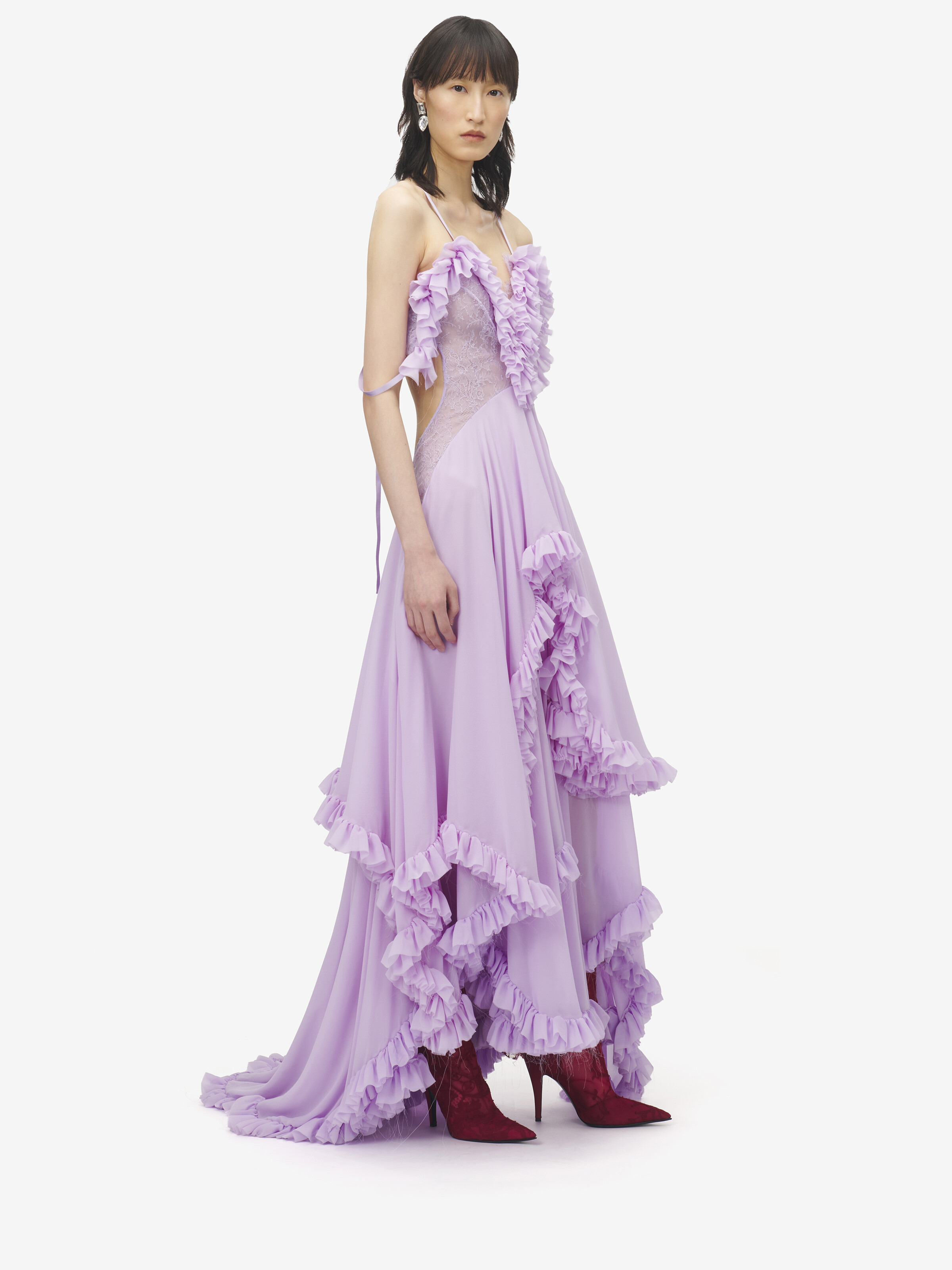 Ruffled Evening Dress - 3