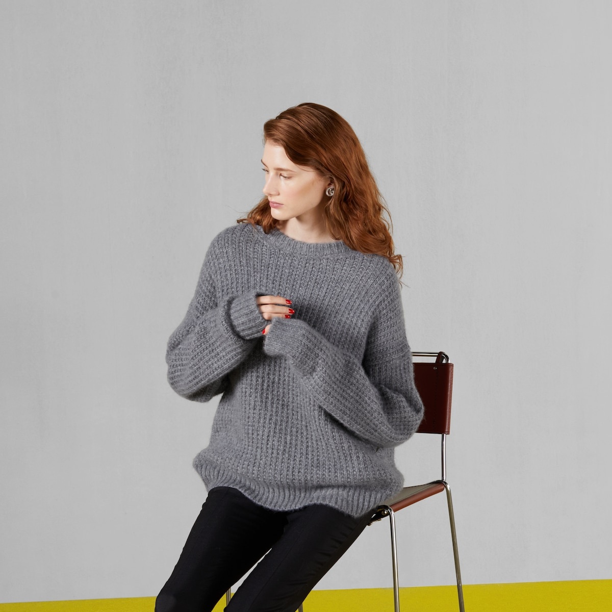 Cashmere silk crewneck sweater - 5