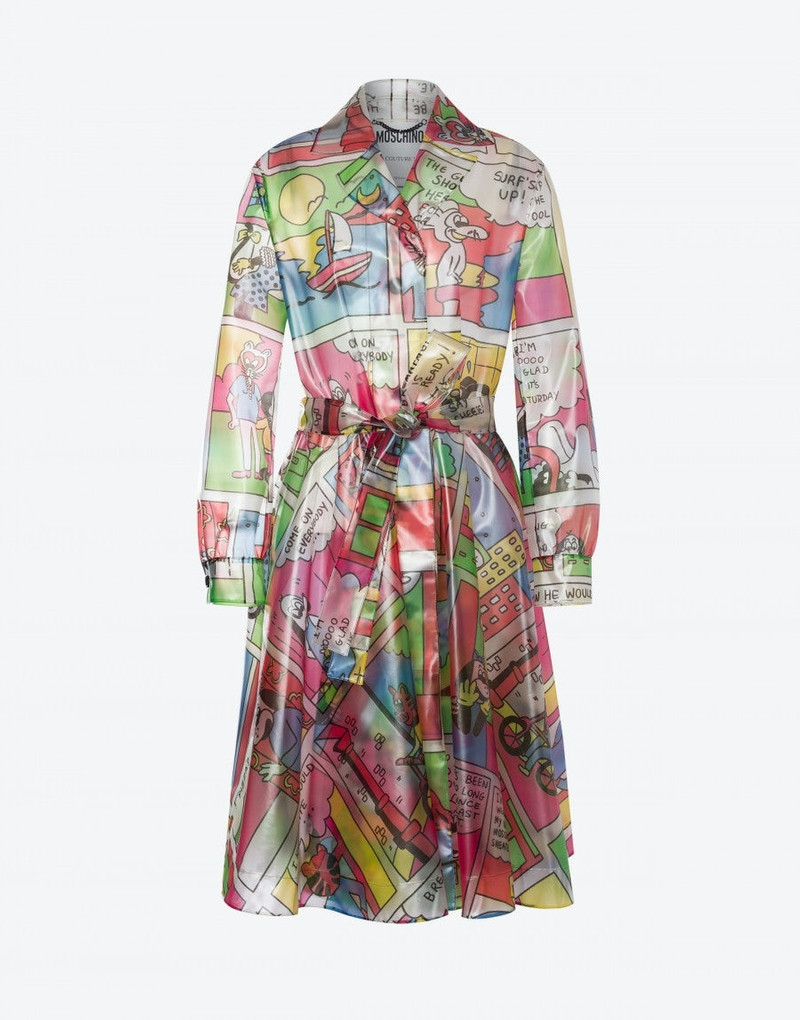 MOSCHINO COMICS WATERPROOF TRENCH COAT 1