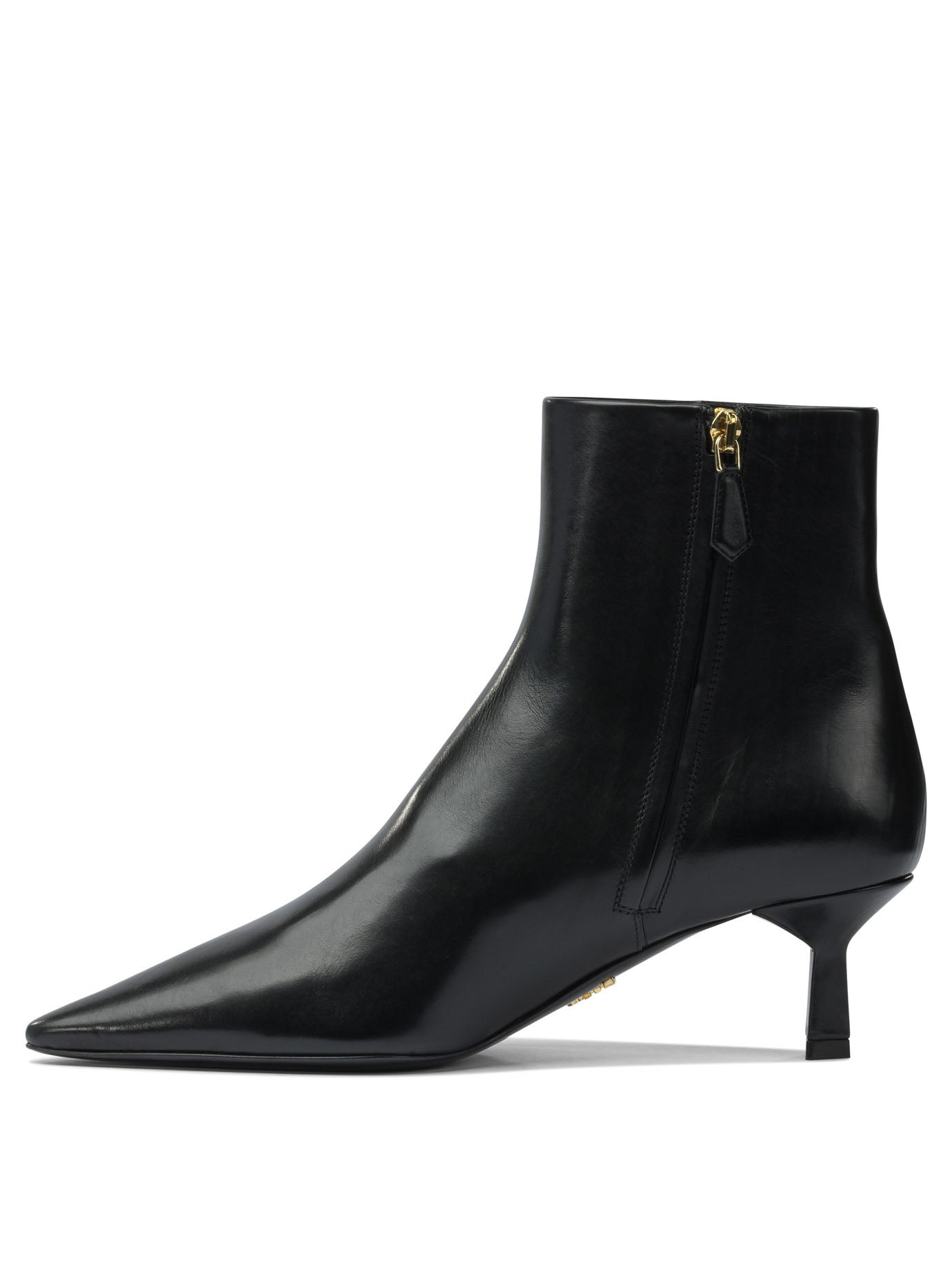 Prada Logo Leather Ankle Boots 30 Mm - 3