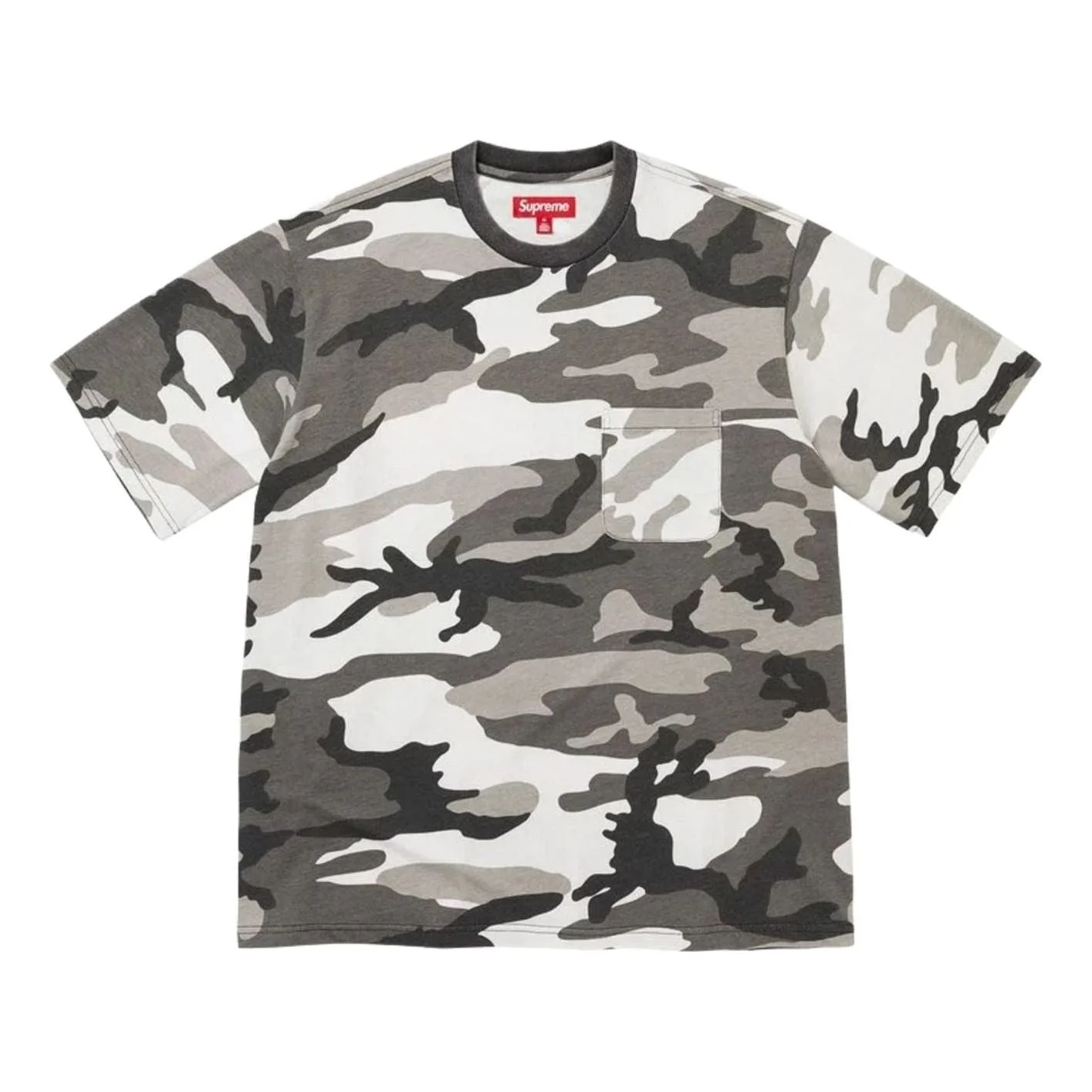 Supreme FW26 Cracked Pocket S/S T-Shirt 'Snow Camo' SUP-FW26-047-SMO - 1