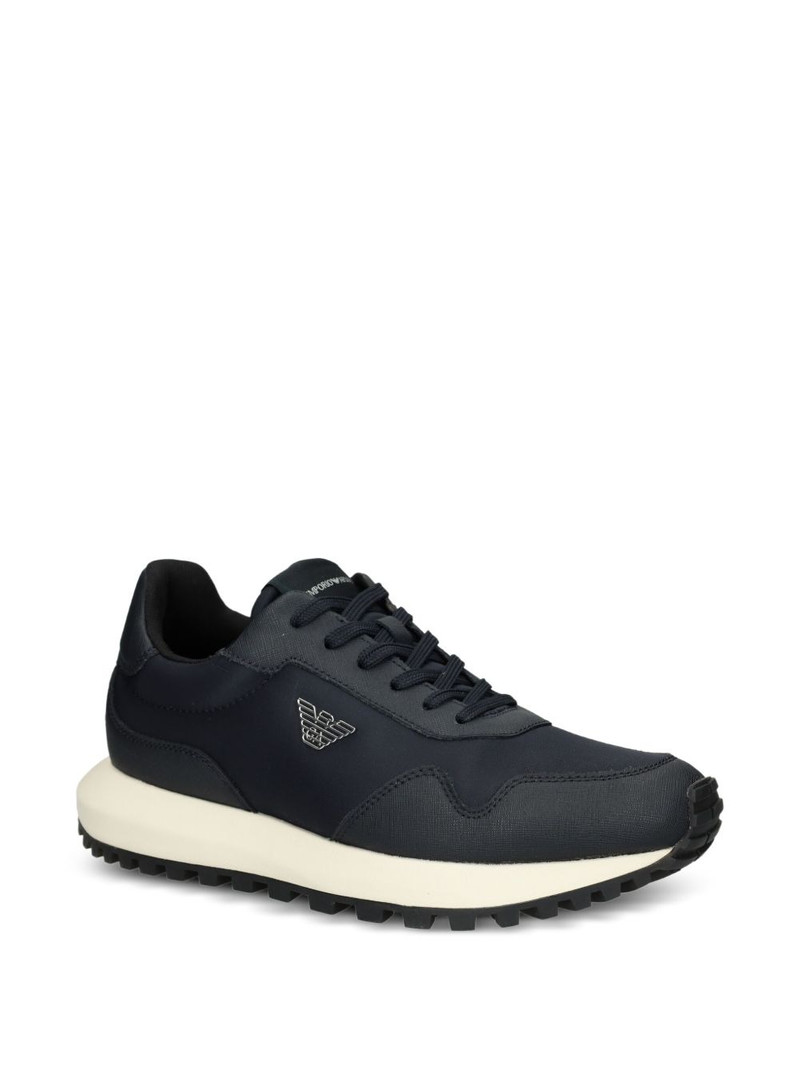 EMPORIO ARMANI logo-appliqué panelled sneakers outlook