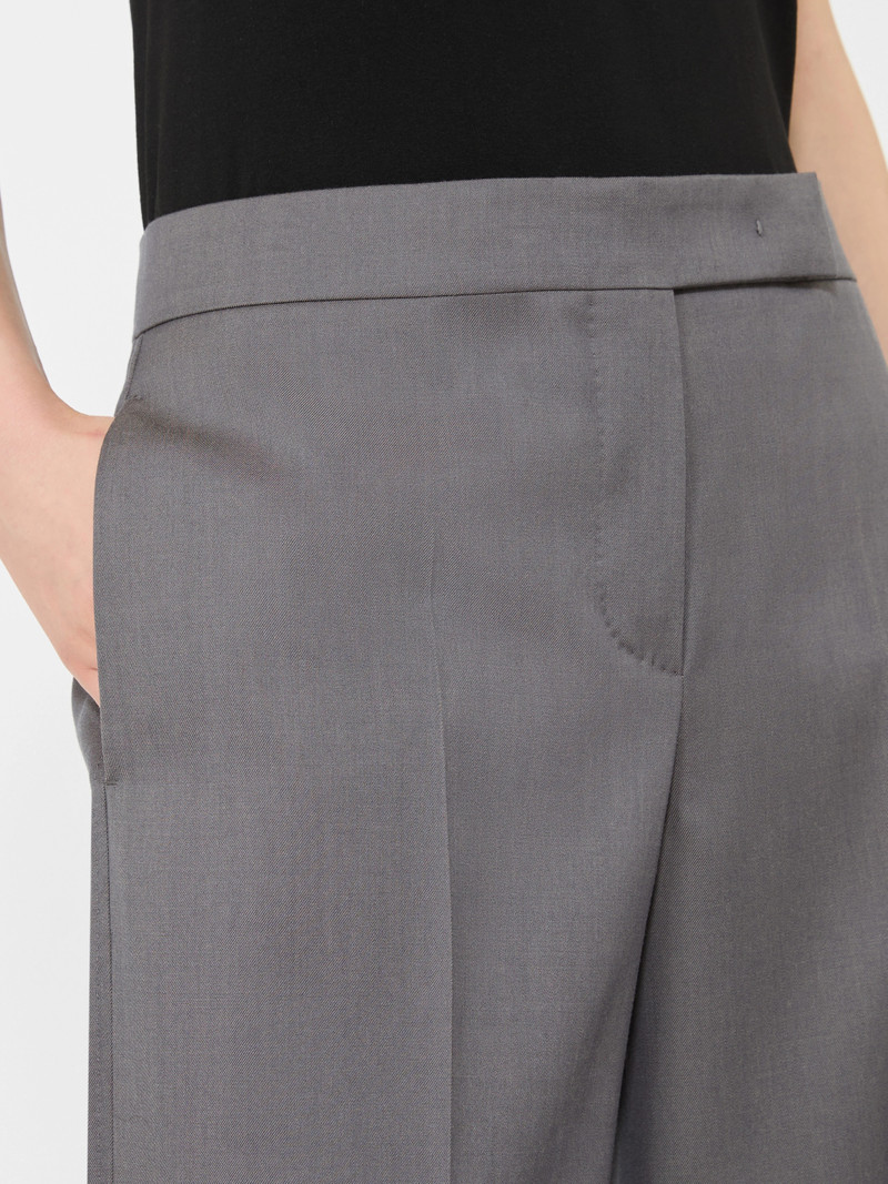 SERIO Gabardine wool trousers - MEDIUM GREY 5