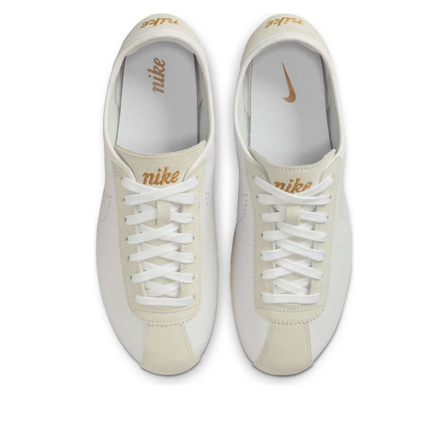 (WMNS) Nike Cortez 'White Bronze Perforated Swoosh' HQ1841-100 - 4