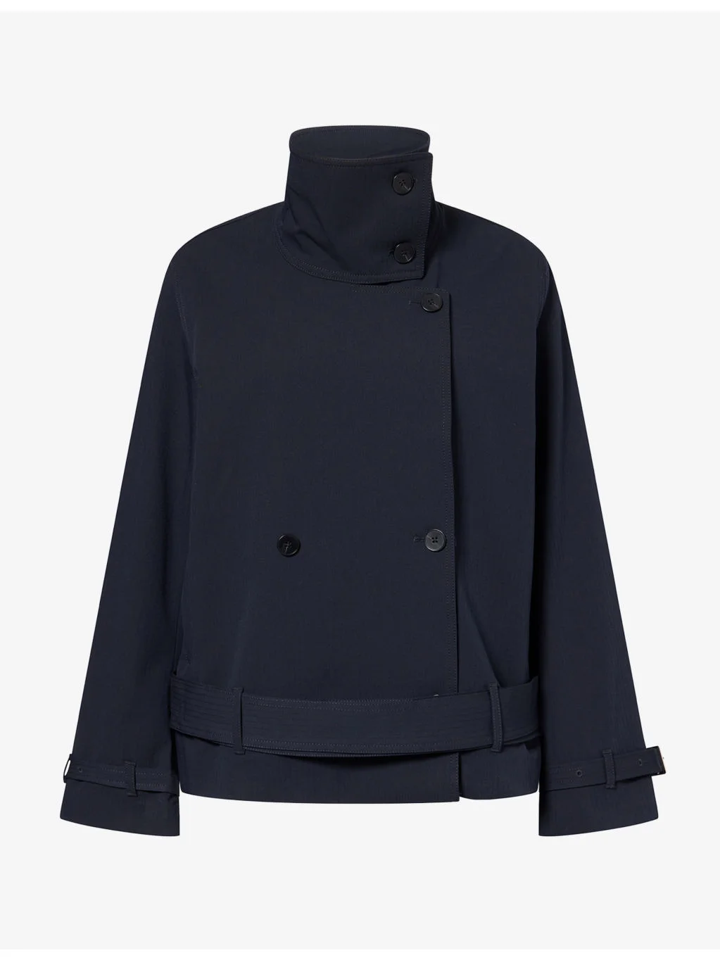Sabianca Cropped Woven Trench Jacket - 1