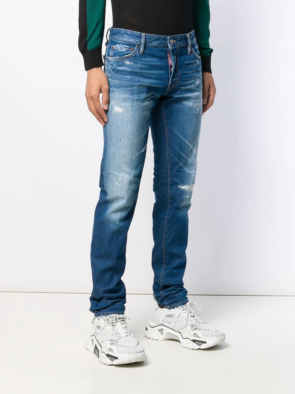 distressed stonewashed jeans - 3