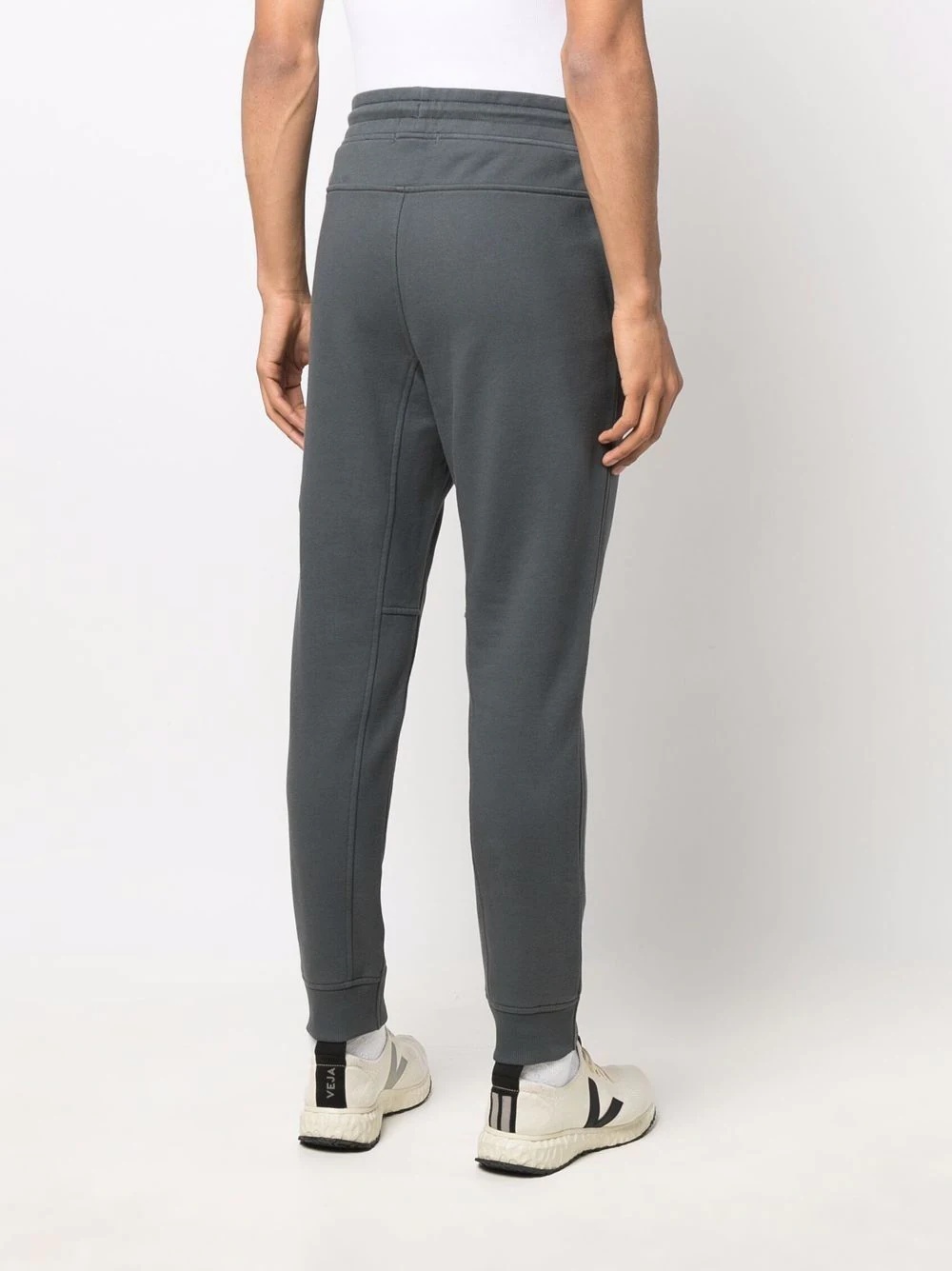 logo patch tapered track pants - 4