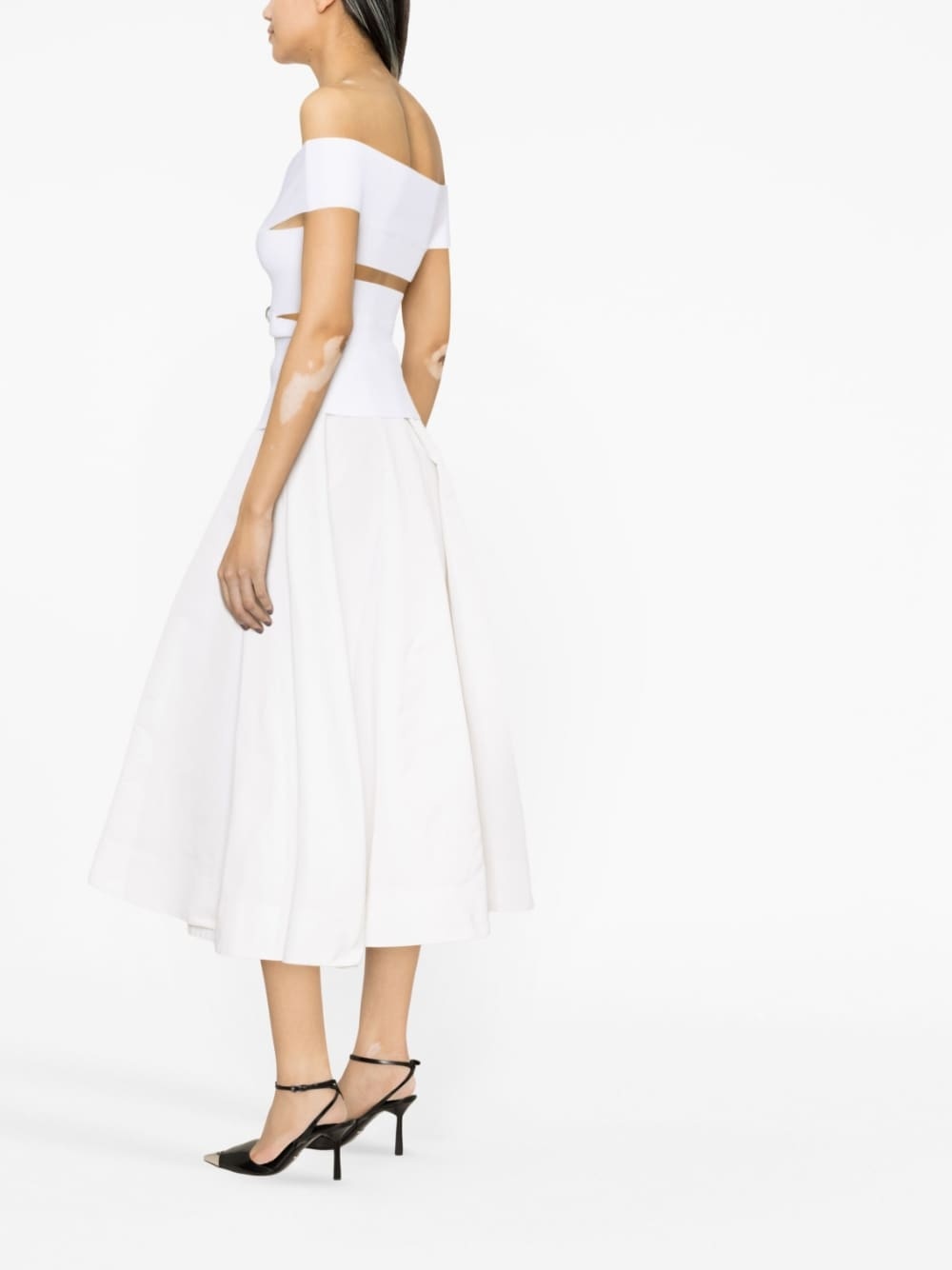 cut-out off-shoulder top - 4