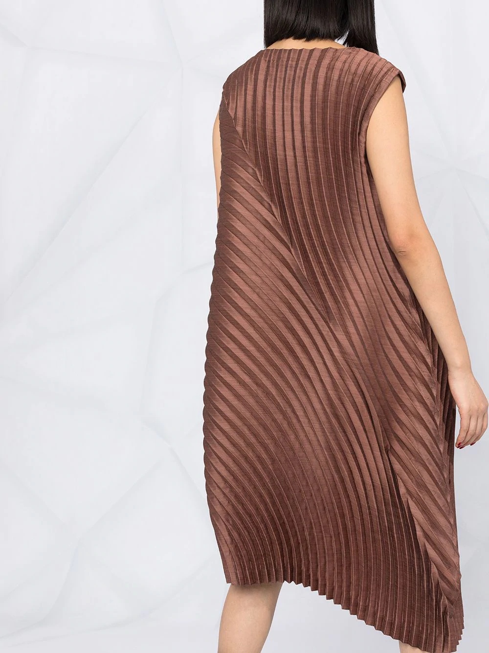 pleated asymmetric dress - 3