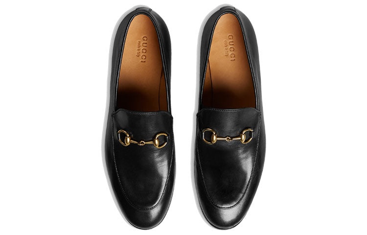 (WMNS) Gucci Jordaan Leather Loafers Black 404069-BLM00-1000 - 5