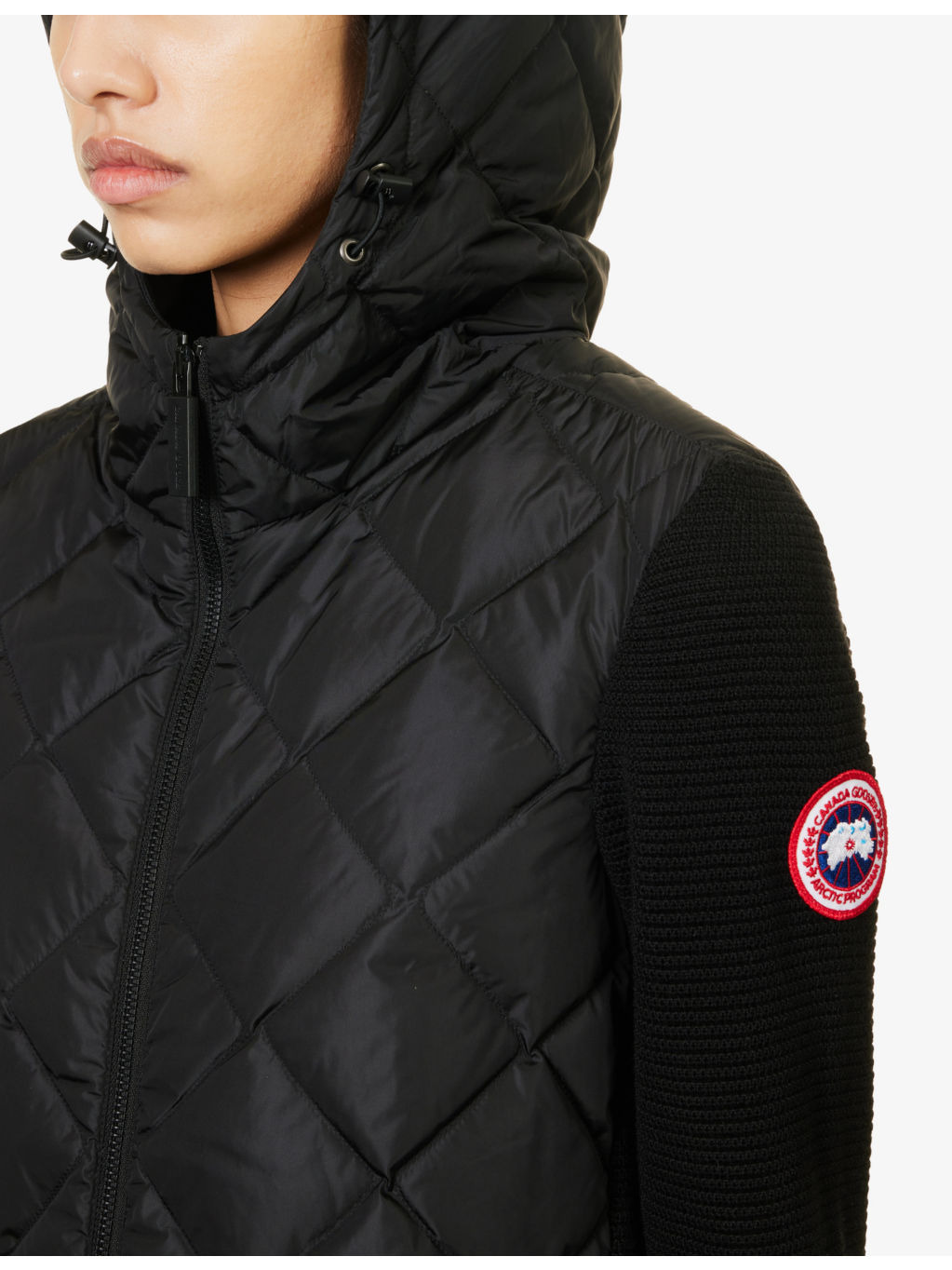 Hybridge quilted wool hoody - 5