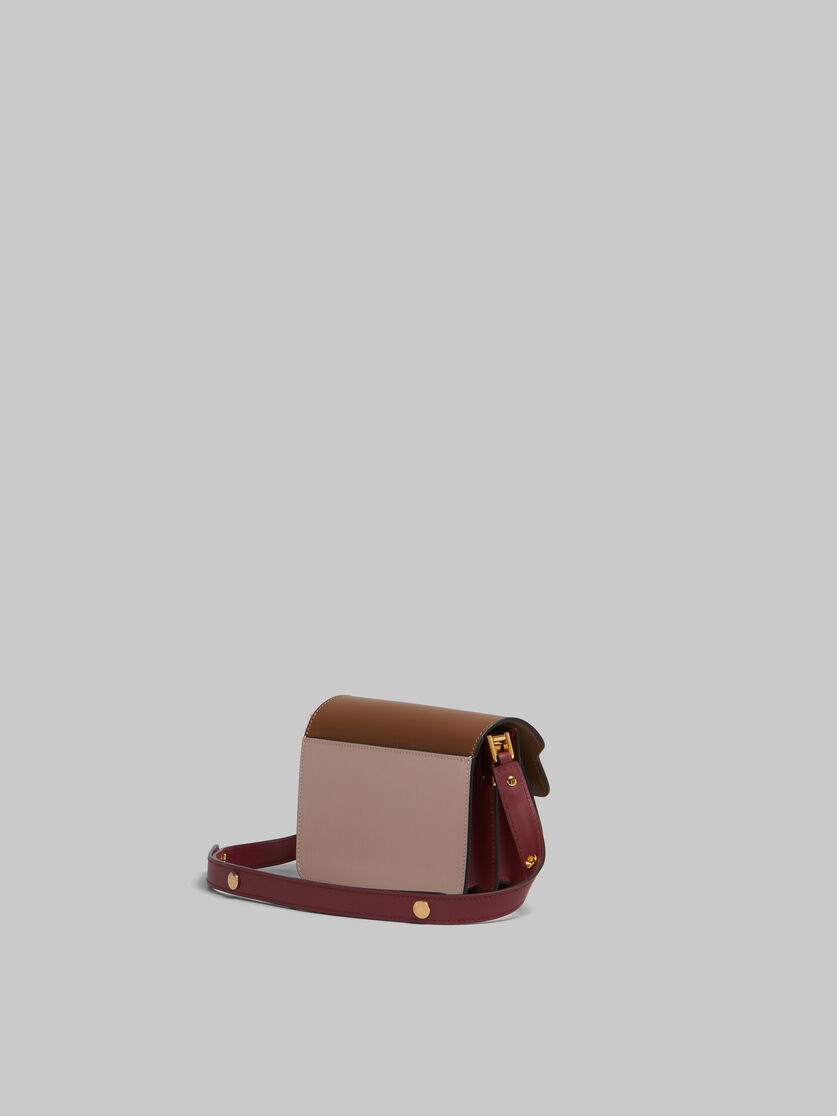 BEIGE PINK AND RED SMOOTH CALFSKIN MINI TRUNK BAG 2