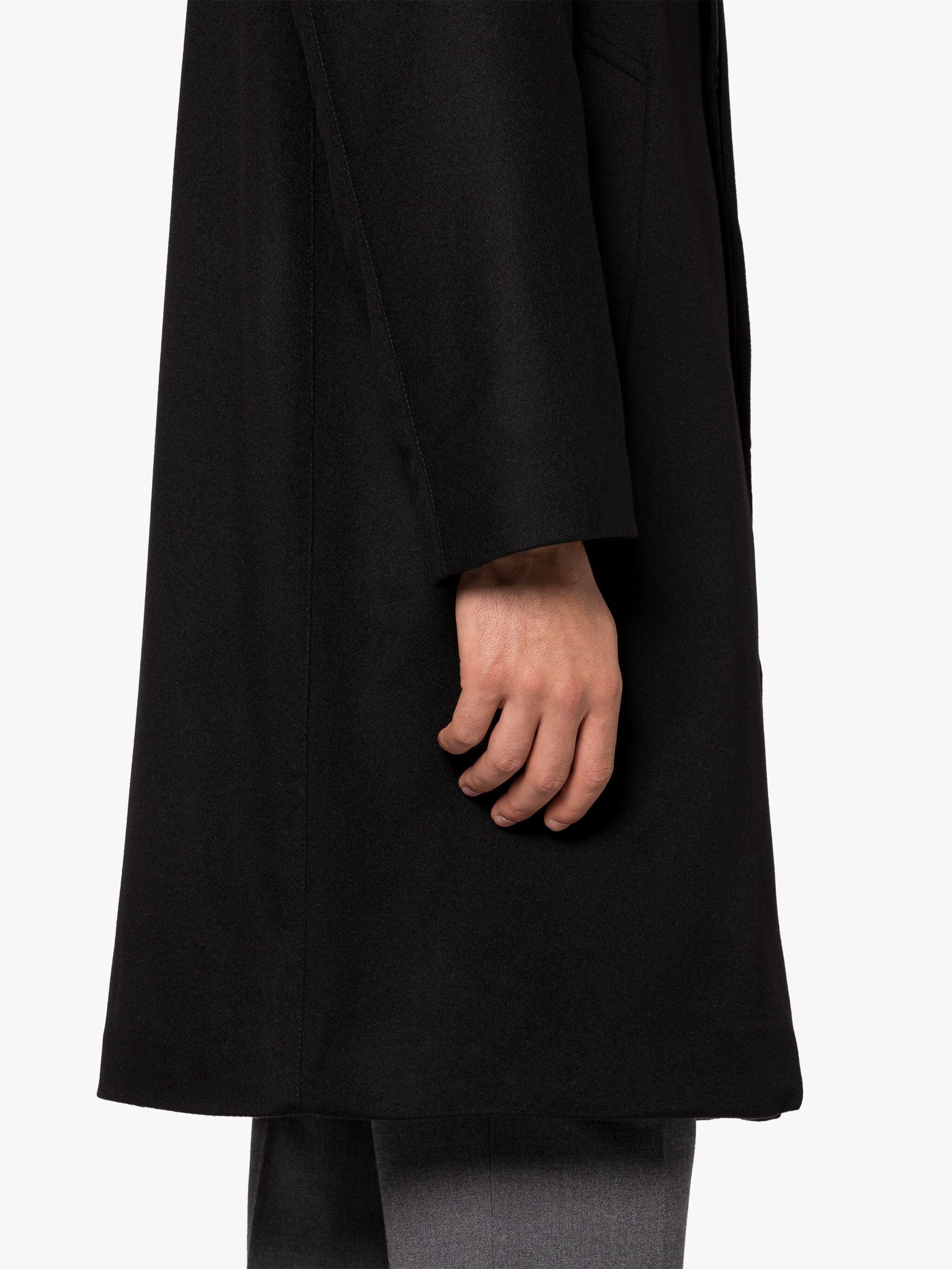 DUNKELD BLACK RAIN SYSTEM CASHMERE 3/4 COAT - 6