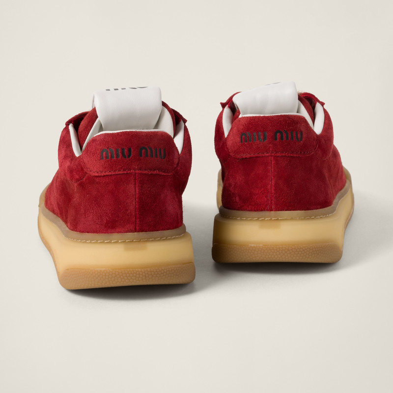 Miu Miu Bleached suede sneakers outlook