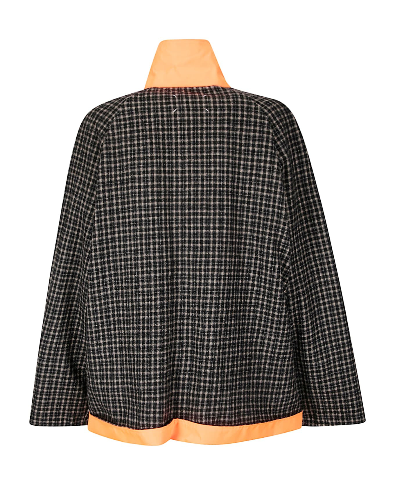 Orange Fluo Cropped Reversable Jacket - 2