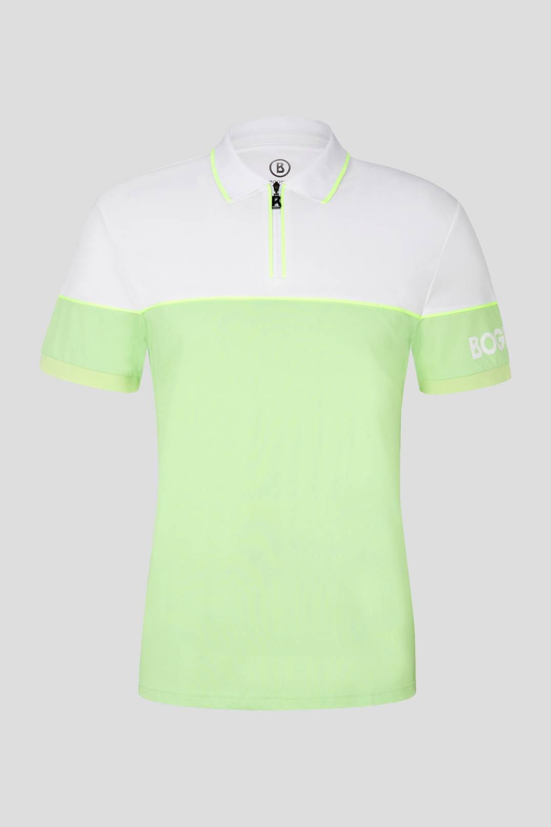 YANIS FUNCTIONAL POLO SHIRT IN LIME/WHITE - 1