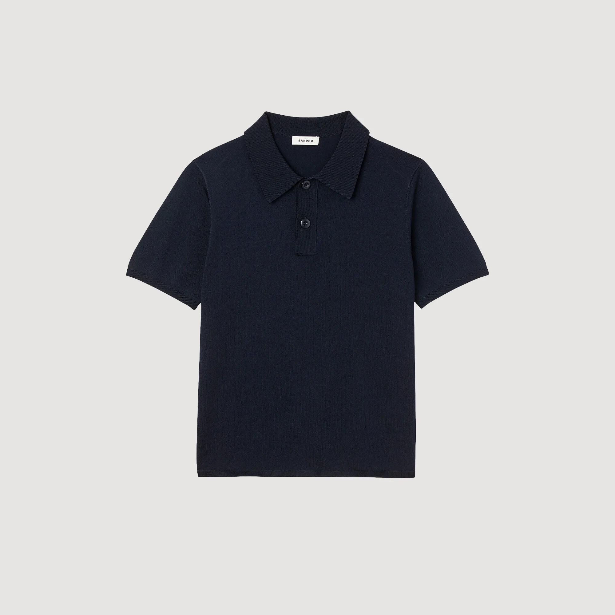 SHORT-SLEEVE KNITTED POLO SHIRT - 1