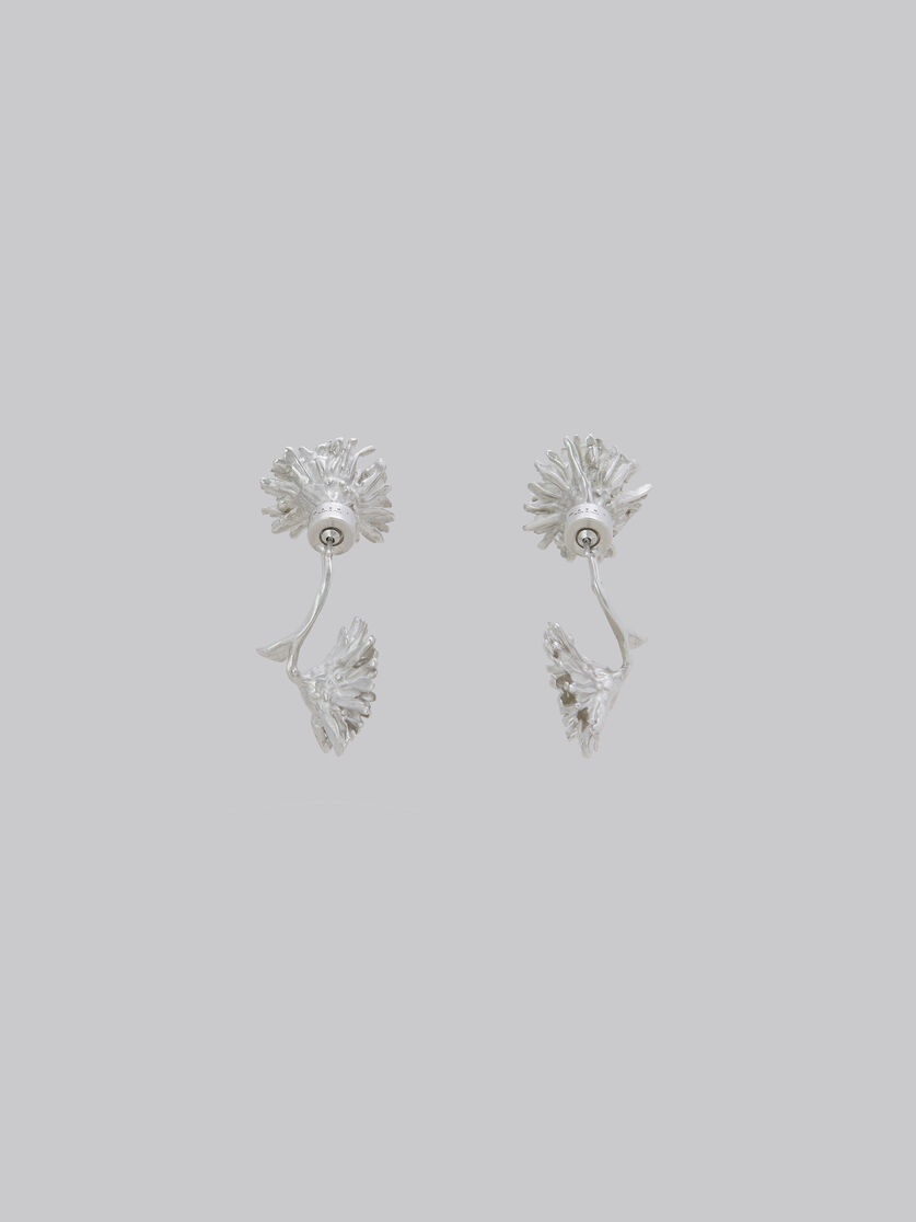 METAL DAISY EARRINGS WITH CRYSTALS - 3