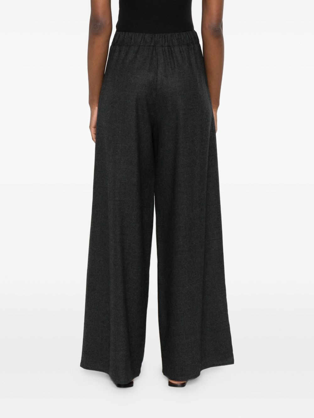 elasticated wool trousers - 4