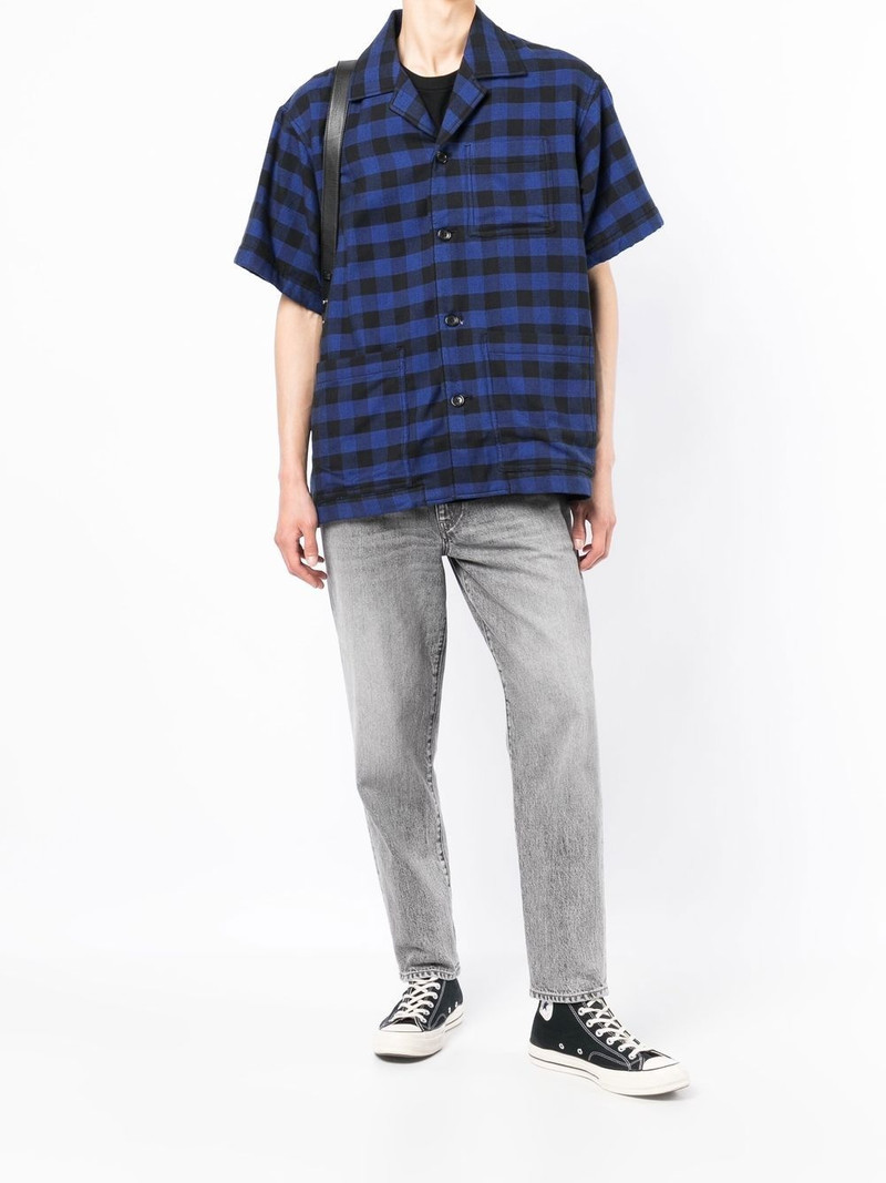 MASTERMIND WORLD plaid-check embroidered shirt outlook