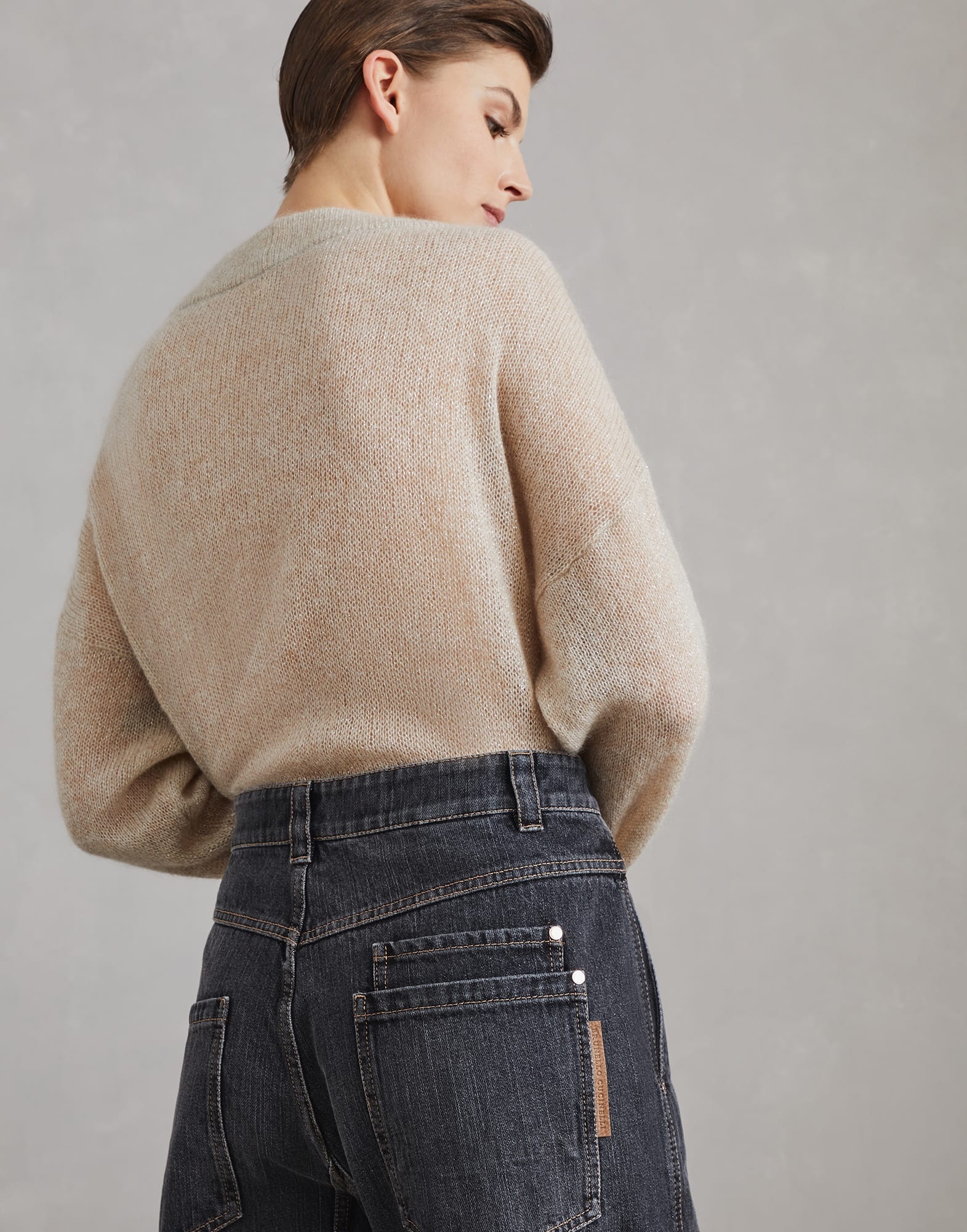 Authentic denim soft curved trousers - 3