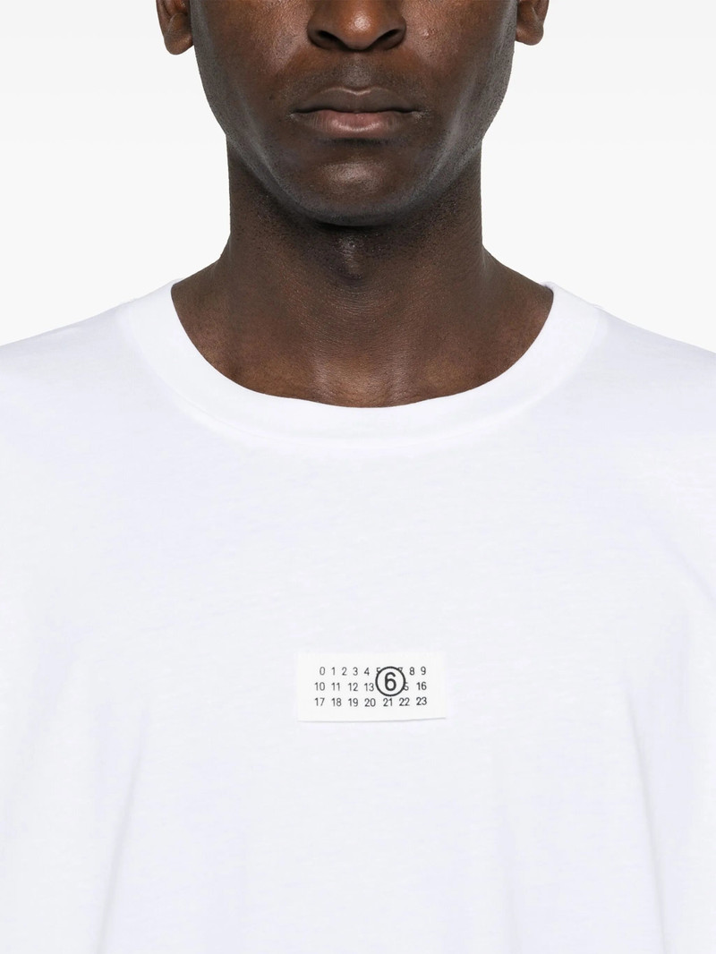 MM6 Maison Margiela Numbers Motif-patch Cotton T-shirt outlook