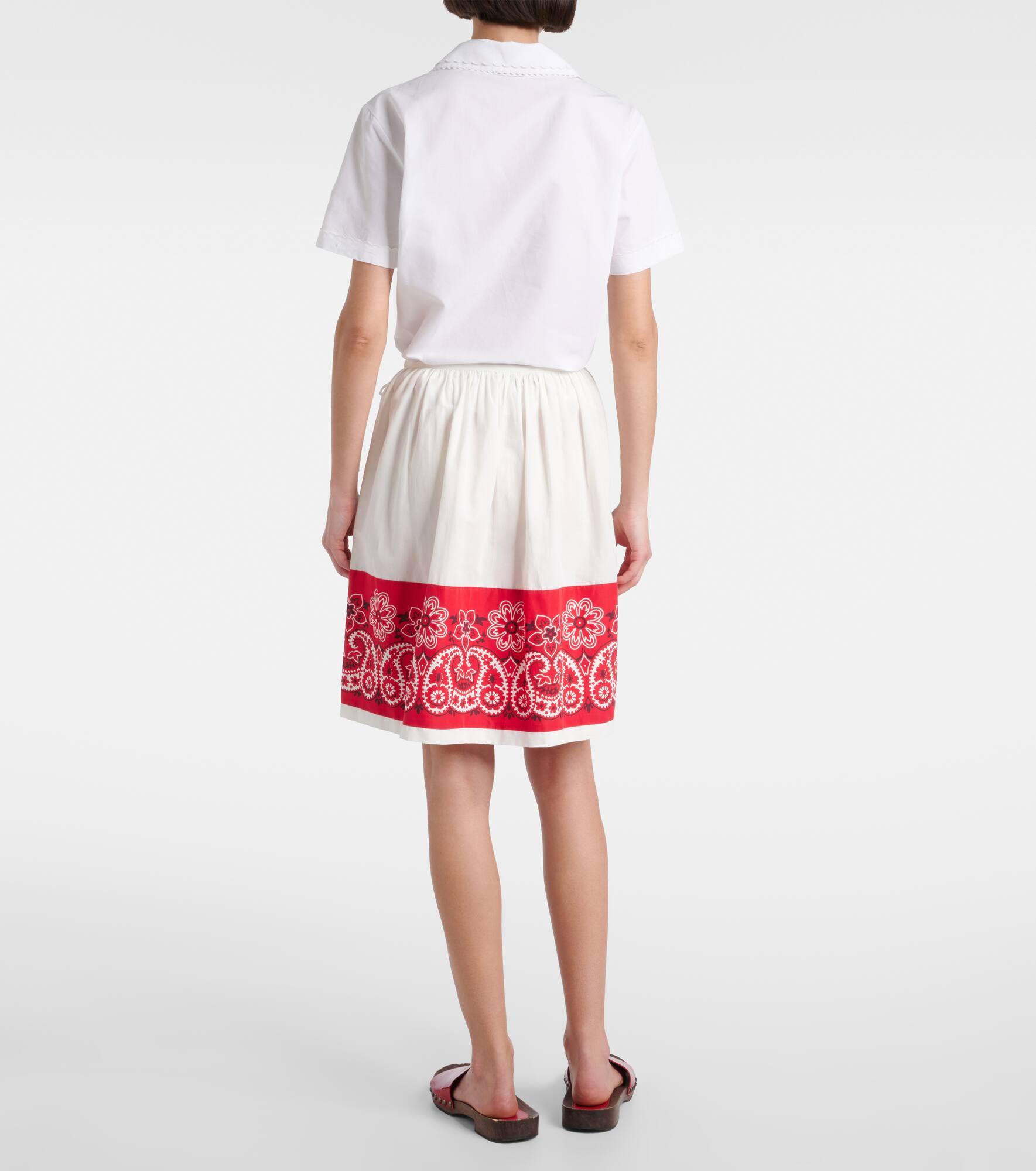 Bandana printed cotton poplin miniskirt - 3