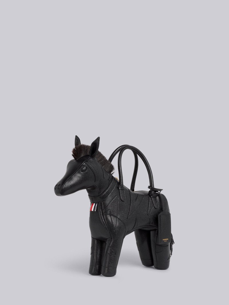 Black Pebbled Calfskin Zebra Bag 3