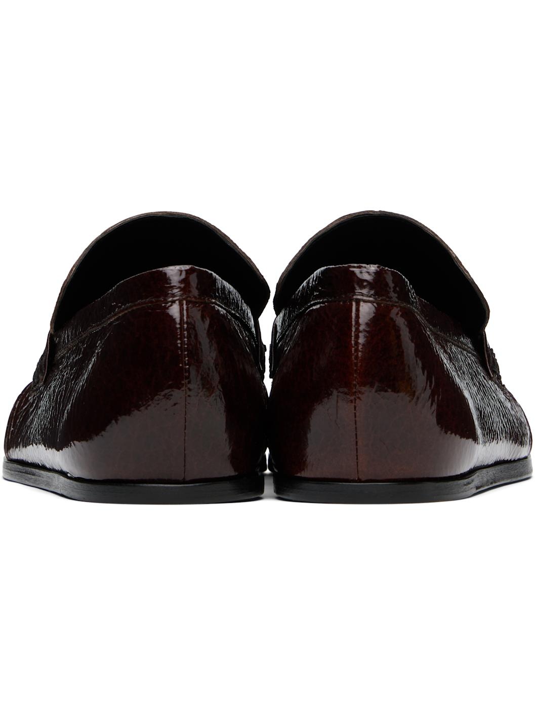 Burgundy Patent Leather Loafers - 2