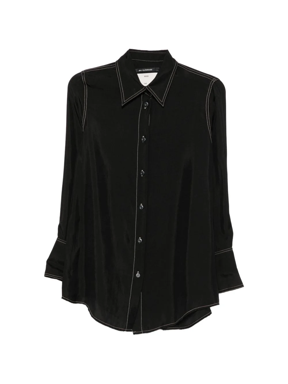contrast-stitch shirt - 1