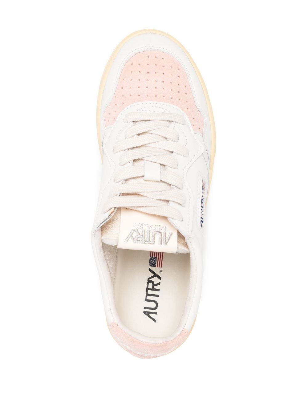 perforated low-top sneakers - 4