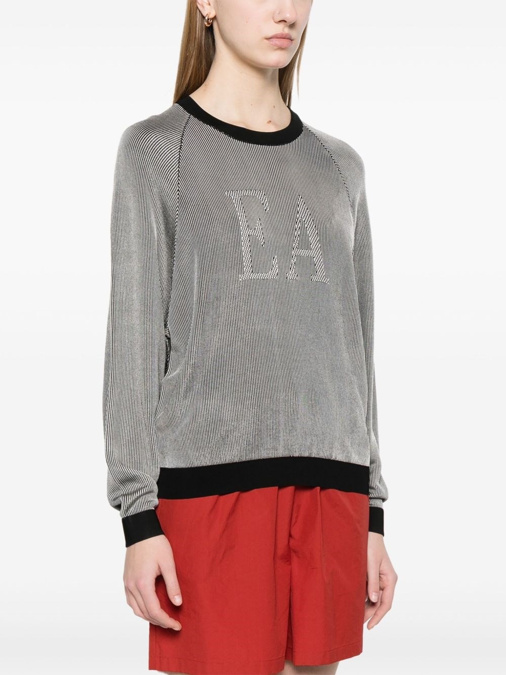 Logo striped sweater - 4