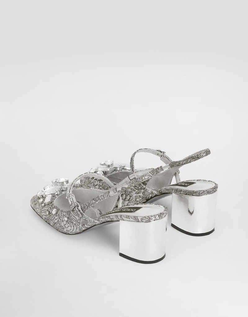 Dolce & Gabbana Brocade slingback with embroidery and stones outlook