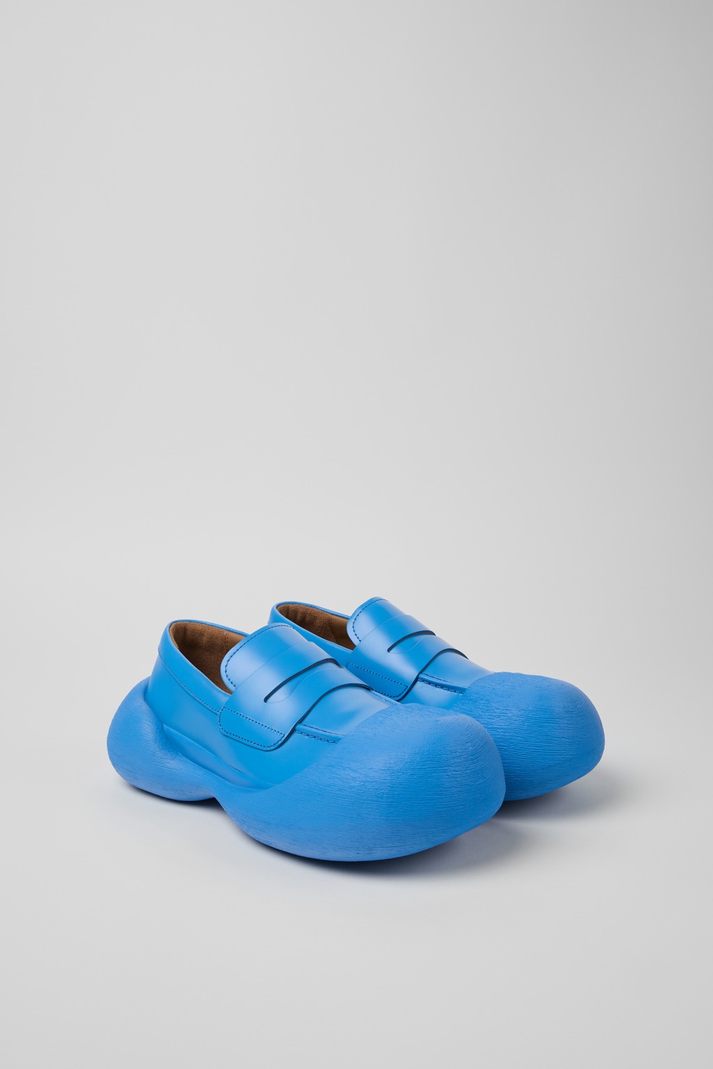 Blue Leather Loafers - 2